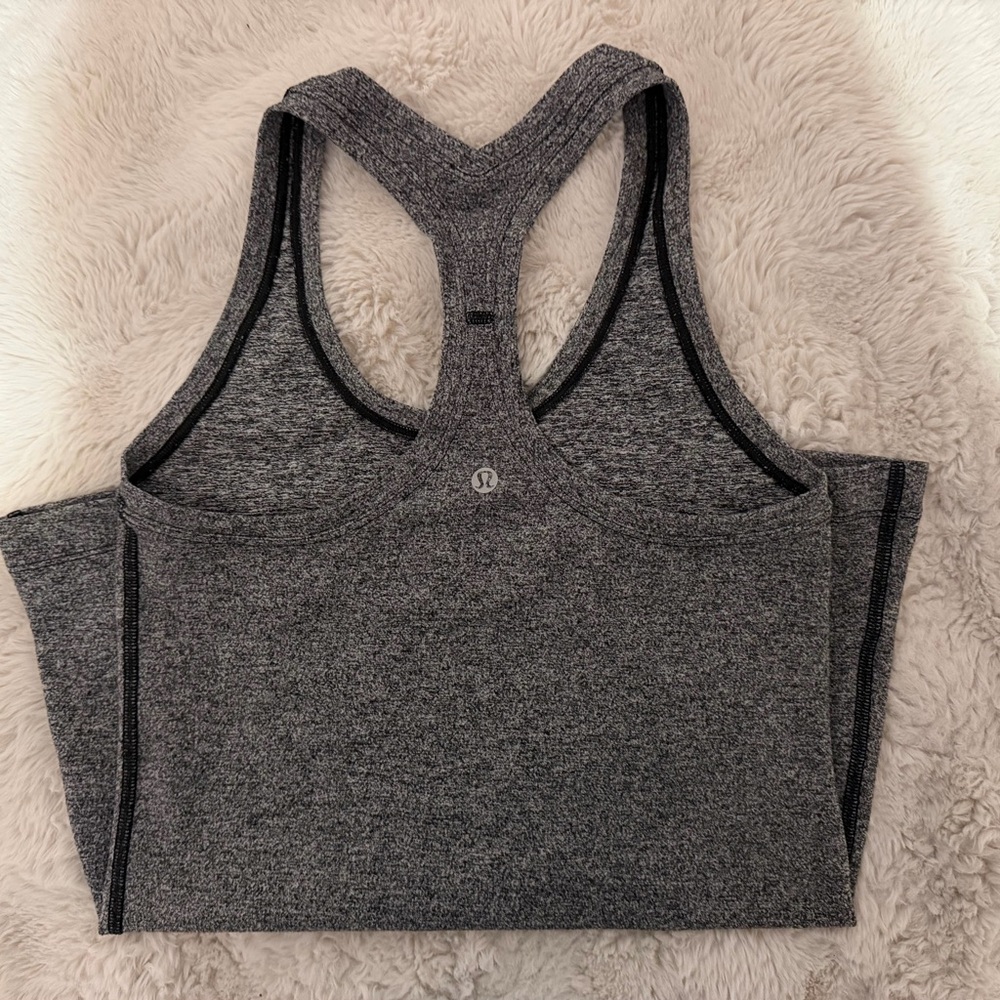 lululemon athletica Gray Heather Racerback Sports Tank